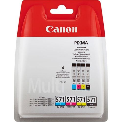Canon CLI-571 Multipack Ink Cartridges BK/C/M/Y
