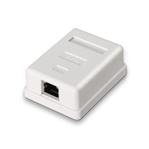 Roseta de Superficie RJ45 Cat.6 FTP Blanca Nanocable