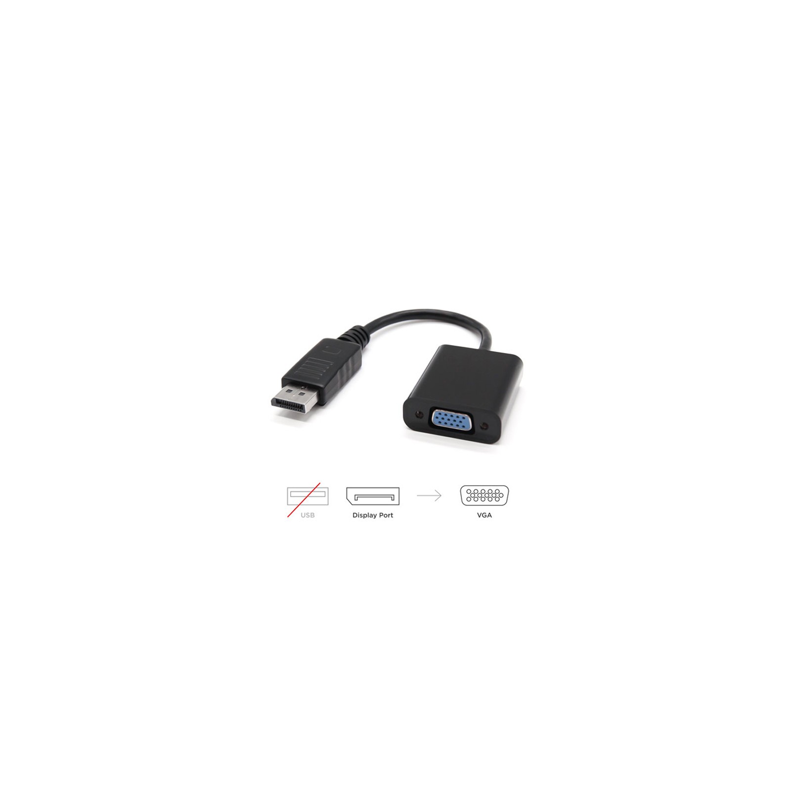 Conversor Displayport A Svga/h Negro Conversor Displayport A Svga/h Negro