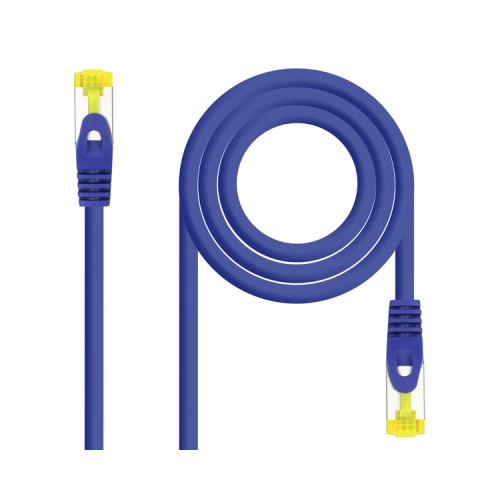 Cable de Red RJ45 S/FTP Cat 6A AWG26 2M Azul Nanocable