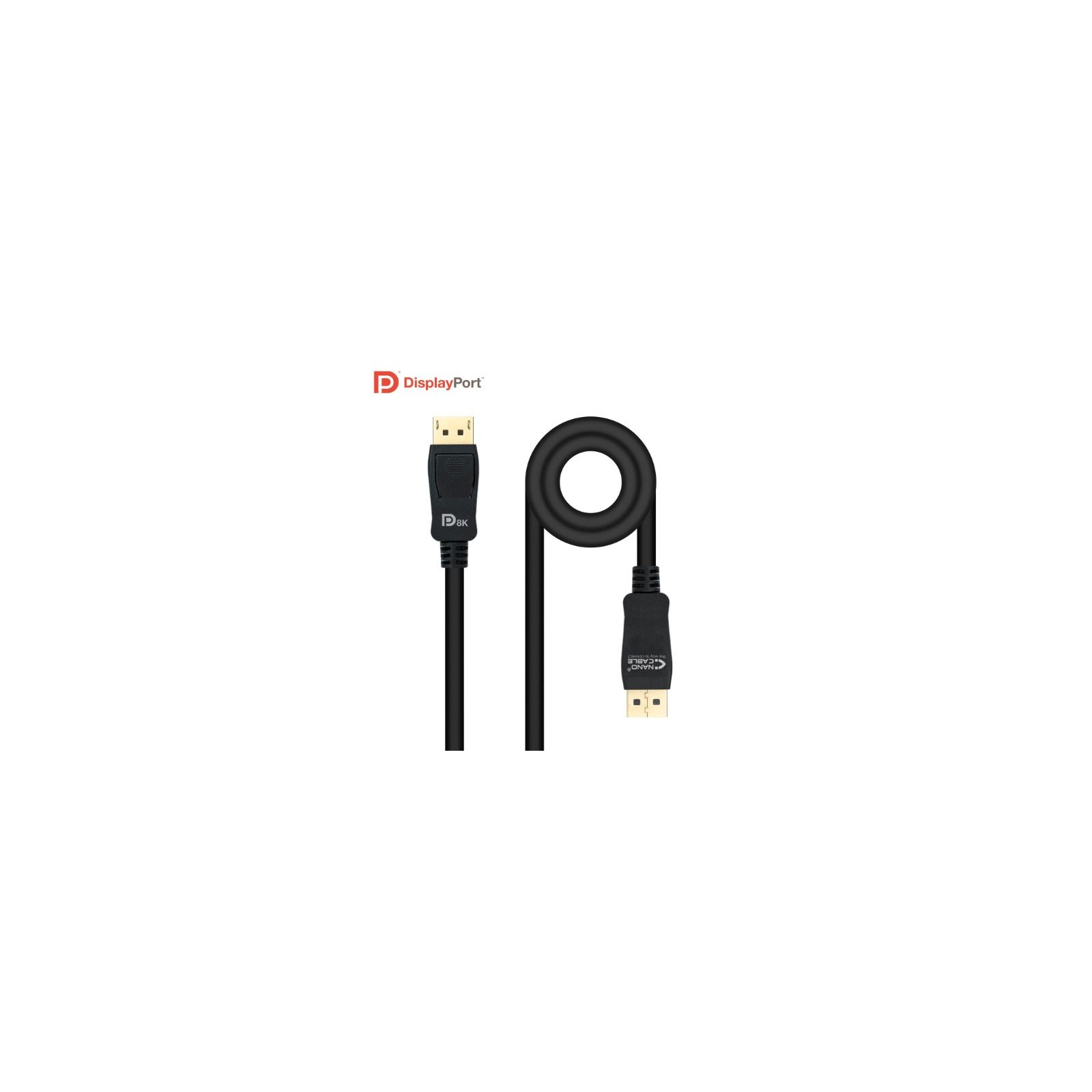 Nanocable 2M DisplayPort 1.4 Cable Nanocable 2M DisplayPort 1.4 Cable