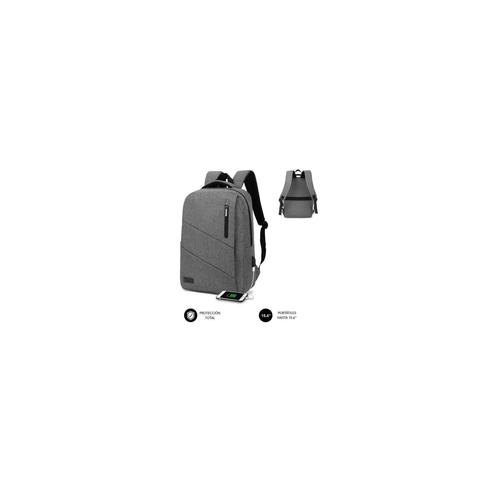 Subblim City Backpack 15.6'' Gray Subblim City Backpack 15.6'' Gray