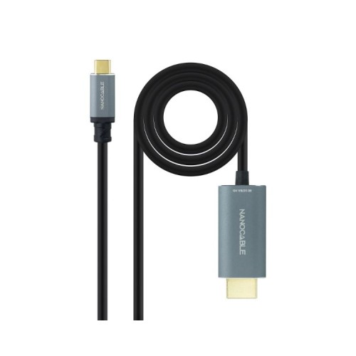 Conversor USB-C a HDMI 2.1 8K 1.8m Negro