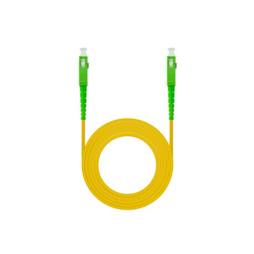 Cable de Fibra Óptica SC/APC a SC/APC Simplex LSZH 120 M Amarillo Nanocable