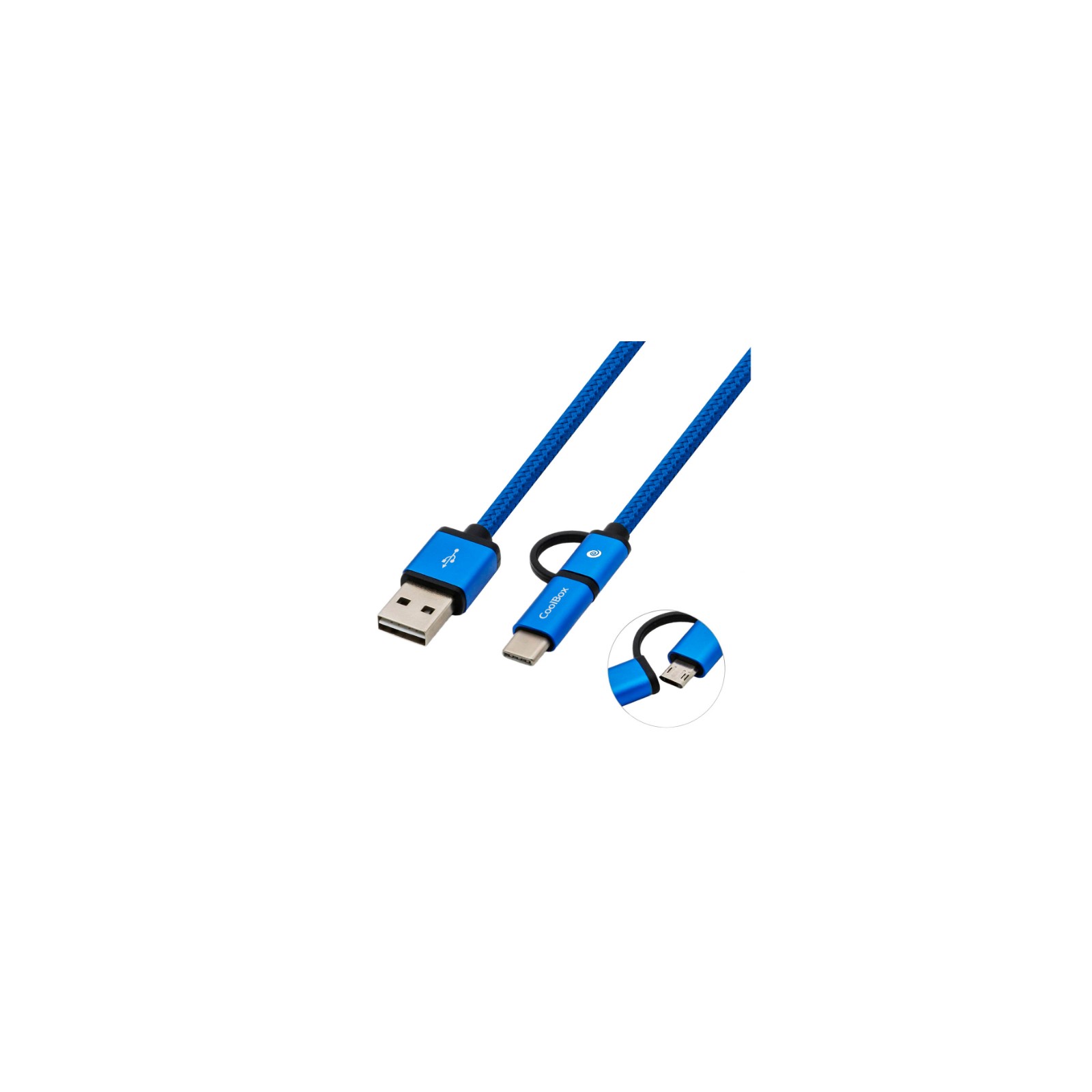 Coolbox Multi-USB 2.0 1m Blue Cable