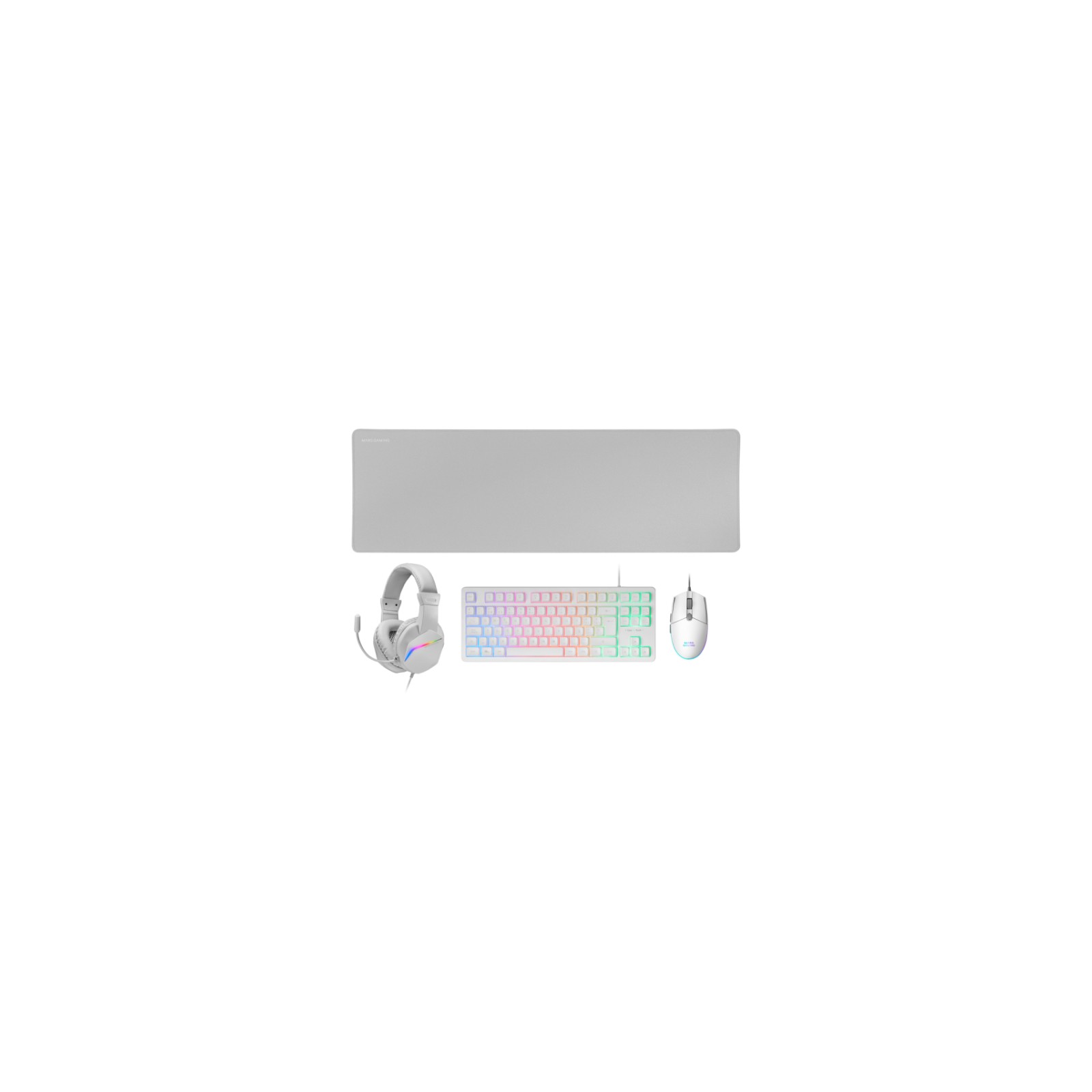 Mcprgb3 White Gaming Combo Pack