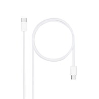 Cable USB-C a USB-C 1m Blanco Nanocable