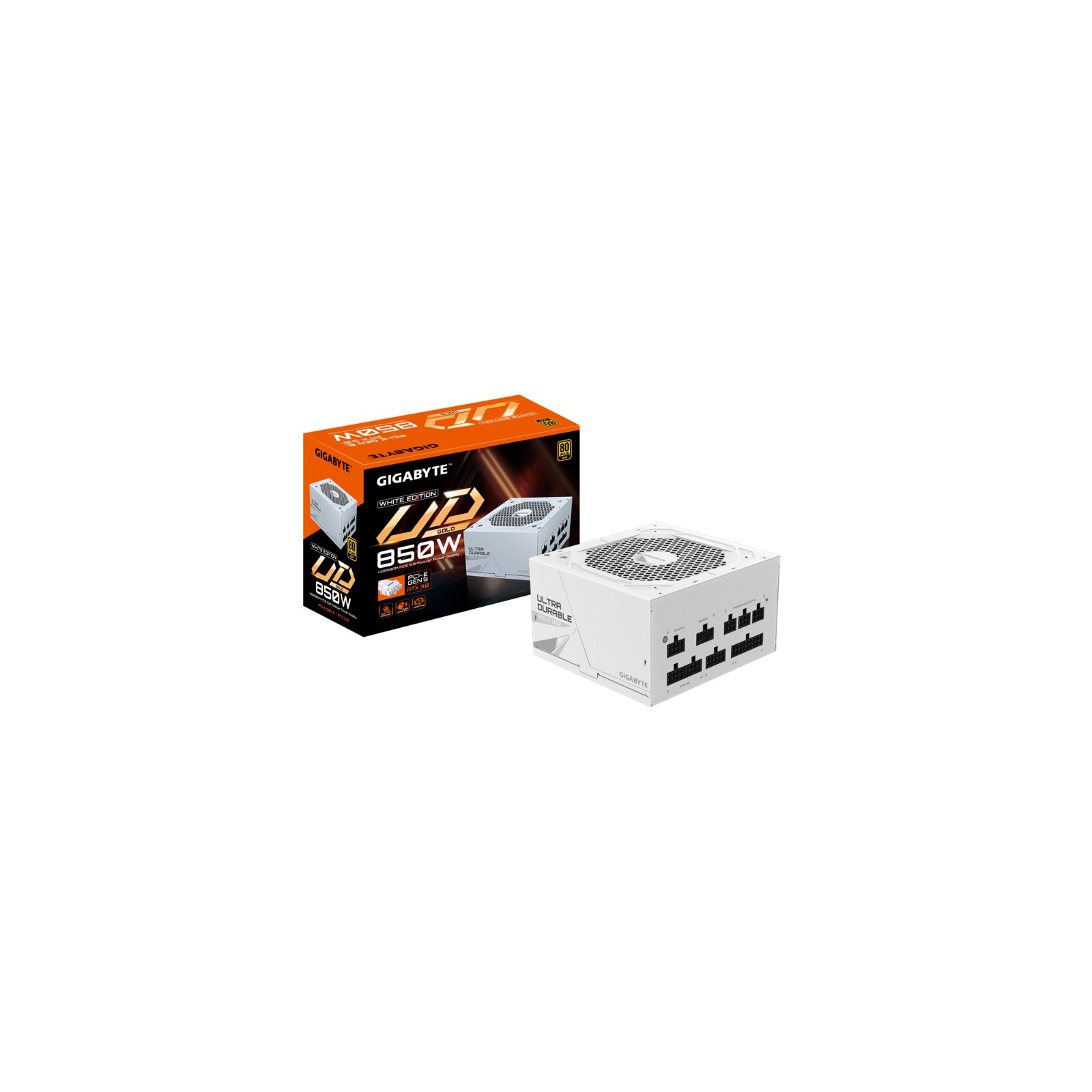 Gigabyte UD850GM PG5 White Modular Power Supply 80 Plus Gold Gigabyte UD850GM PG5 White Modular Power Supply 80 Plus Gold