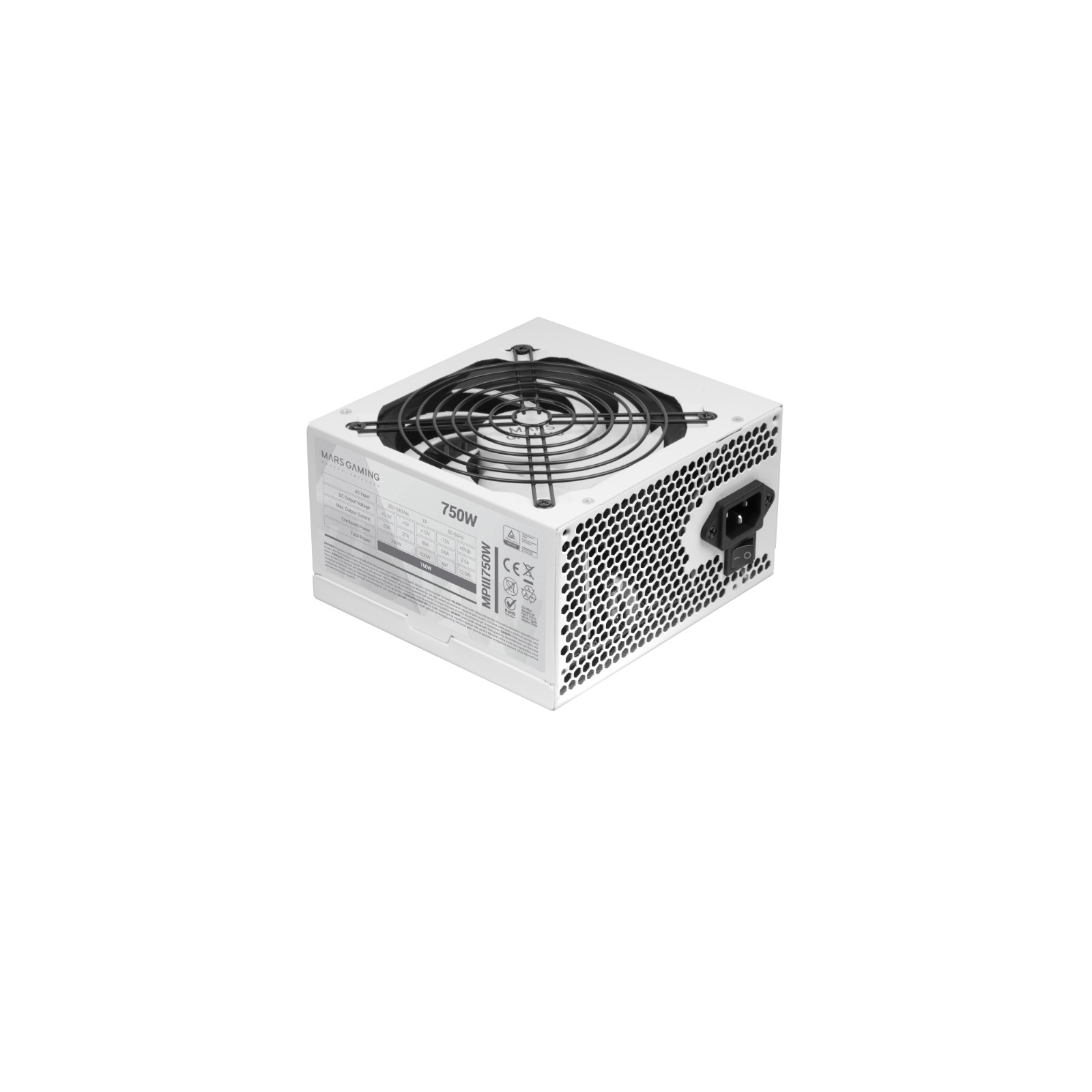 Mars Gaming 750W Power Supply High Efficiency Mars Gaming 750W Power Supply High Efficiency