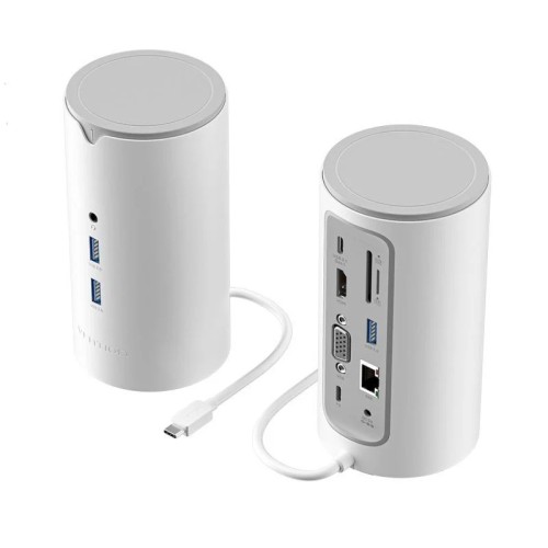 Docking Station de 12 Puertos USB-C VGA HDMI 3xUSB USB-C