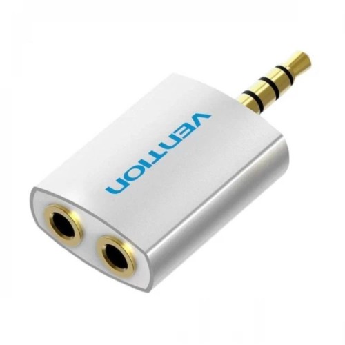 Adaptador Audio Jack 3.5 a 2xJack 3.5 Blanco Vention