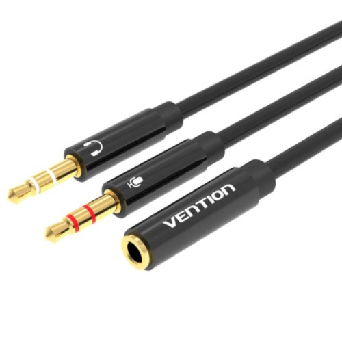 Vention 2x3.5mm Stereo Audio Cable 0.30m Black
