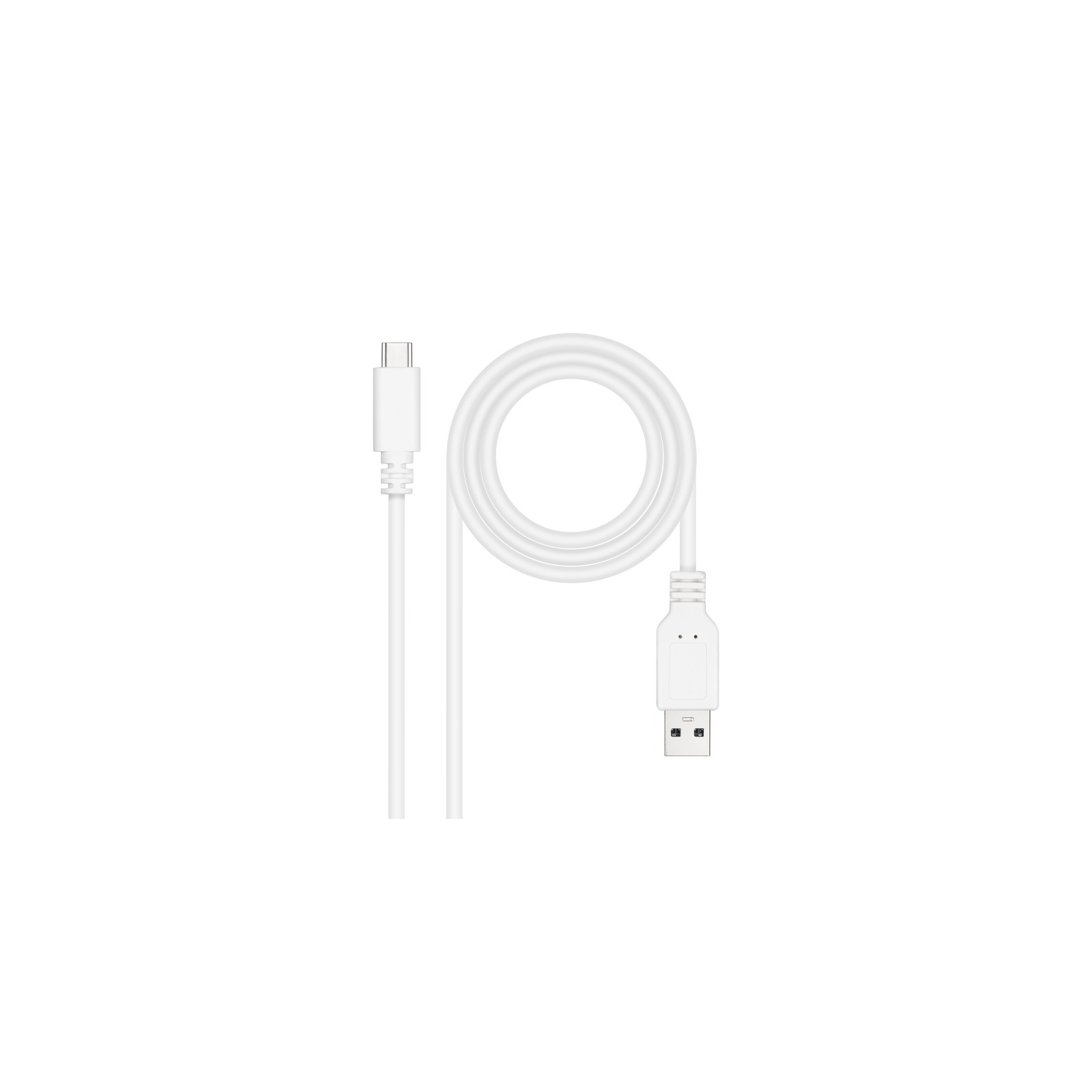 Nanocable USB 2.0 3A Type USB-C Male to USB-A Male 2M White Nanocable USB 2.0 3A Type USB-C Male to USB-A Male 2M White
