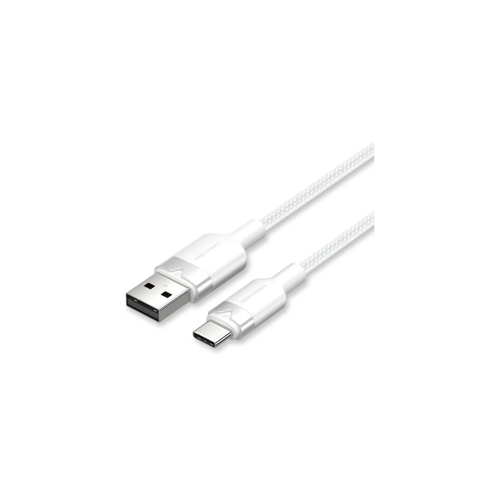 Braided USB-C to USB-A Cable 1M White Vention Braided USB-C to USB-A Cable 1M White Vention