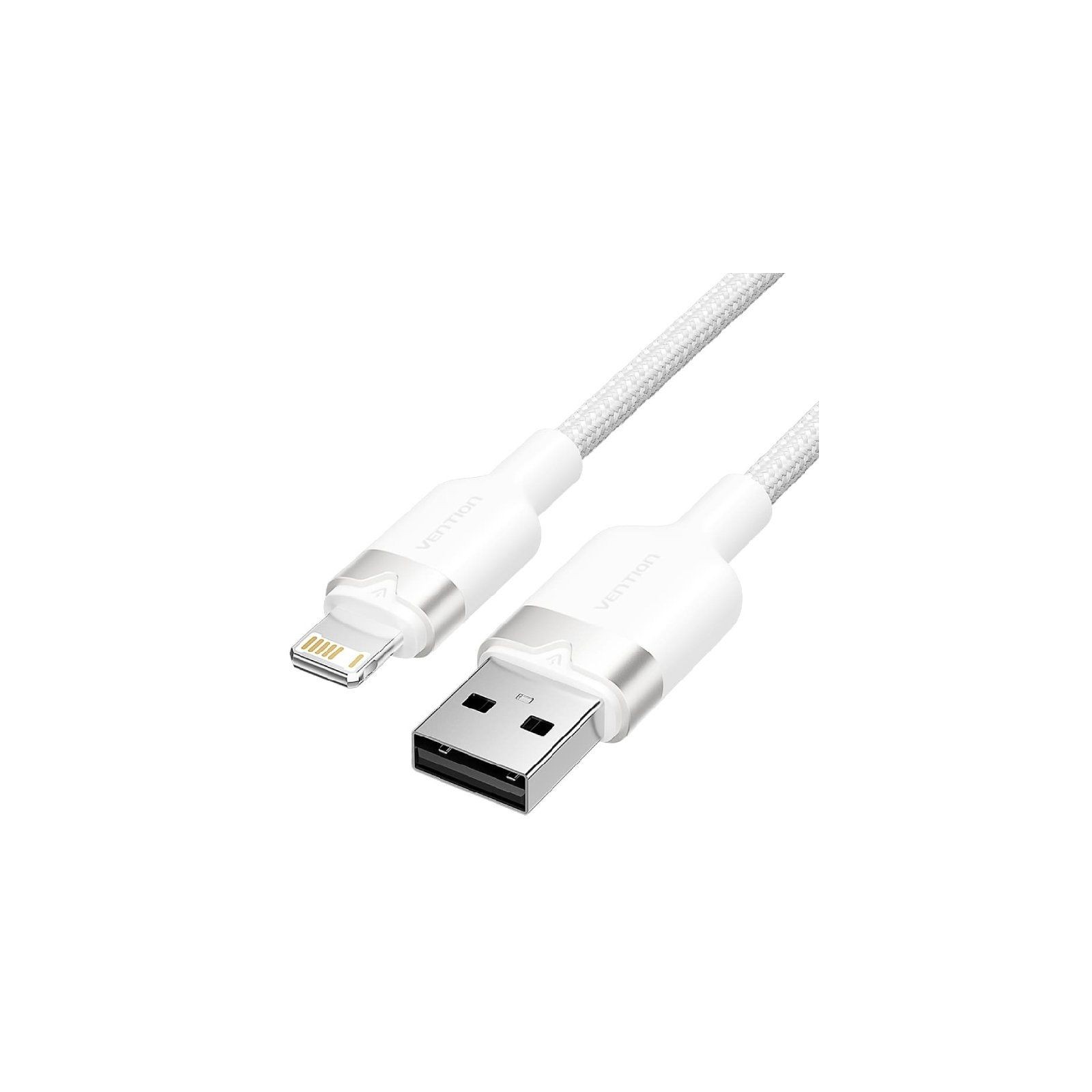 Vention USB A to Lightning Braided Cable 2 m White