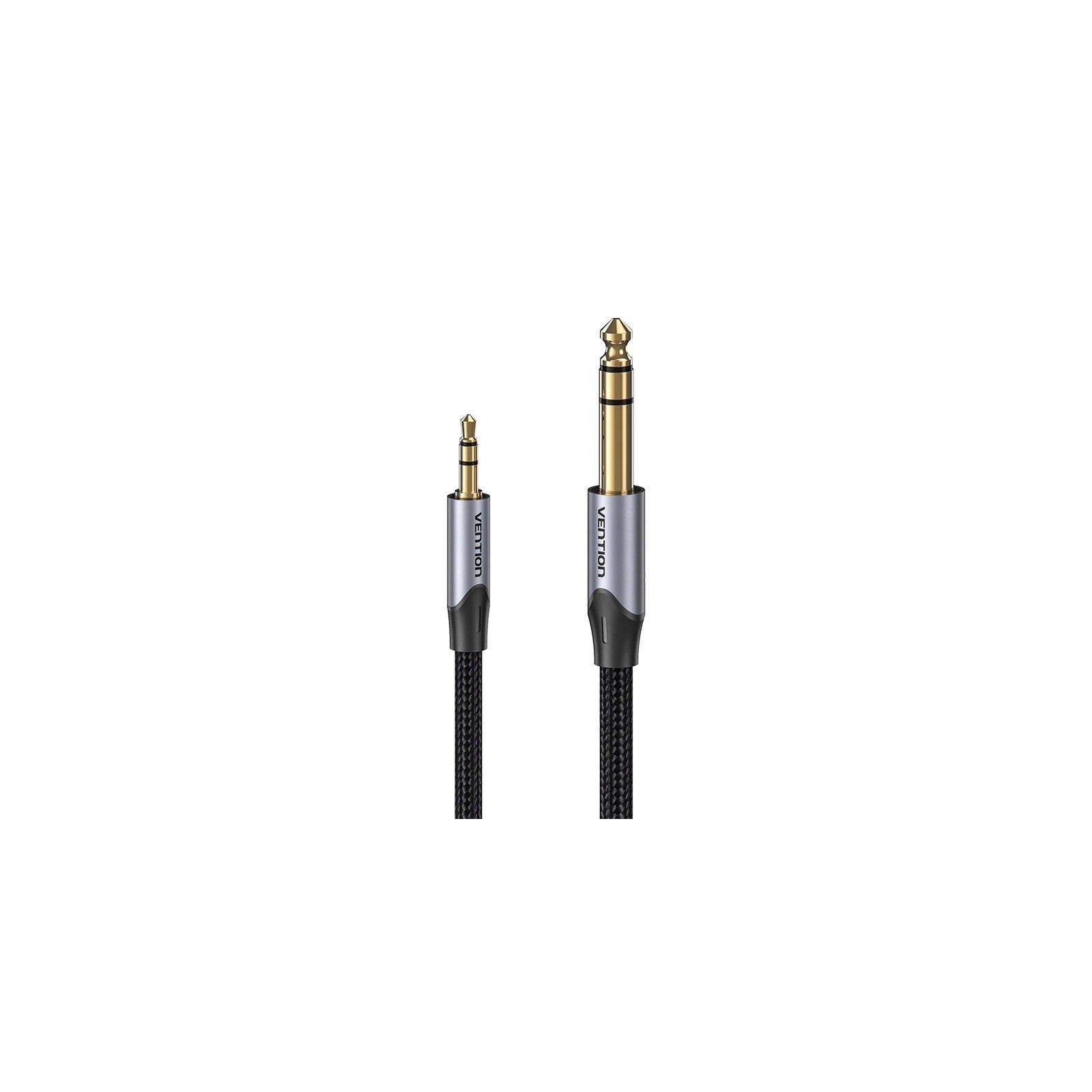 Stereo Audio Cable 3.5mm to 6.3mm 0.5M Grey Vention Stereo Audio Cable 3.5mm to 6.3mm 0.5M Grey Vention