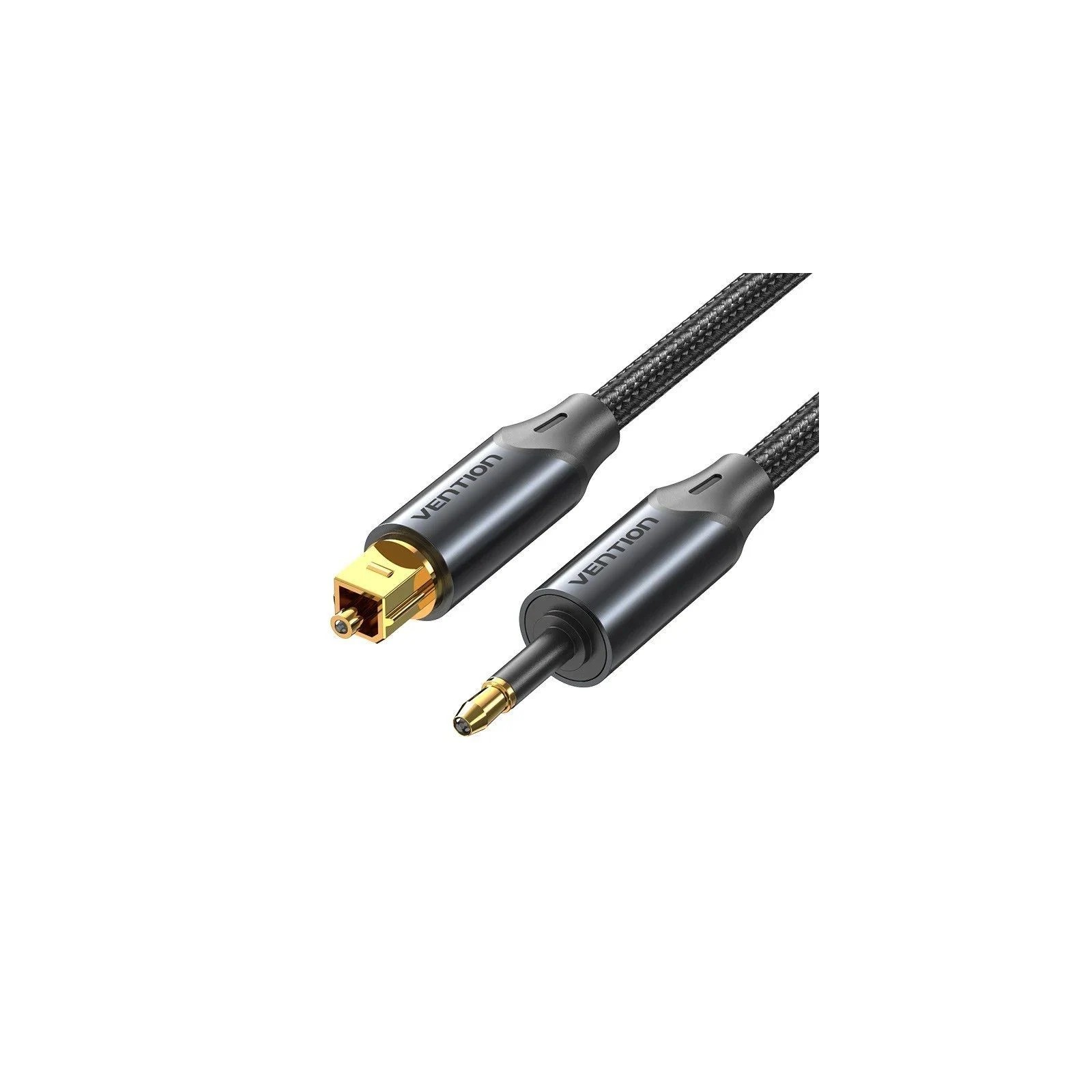 1M Braided Optical Audio Cable Black Vention 1M Braided Optical Audio Cable Black Vention