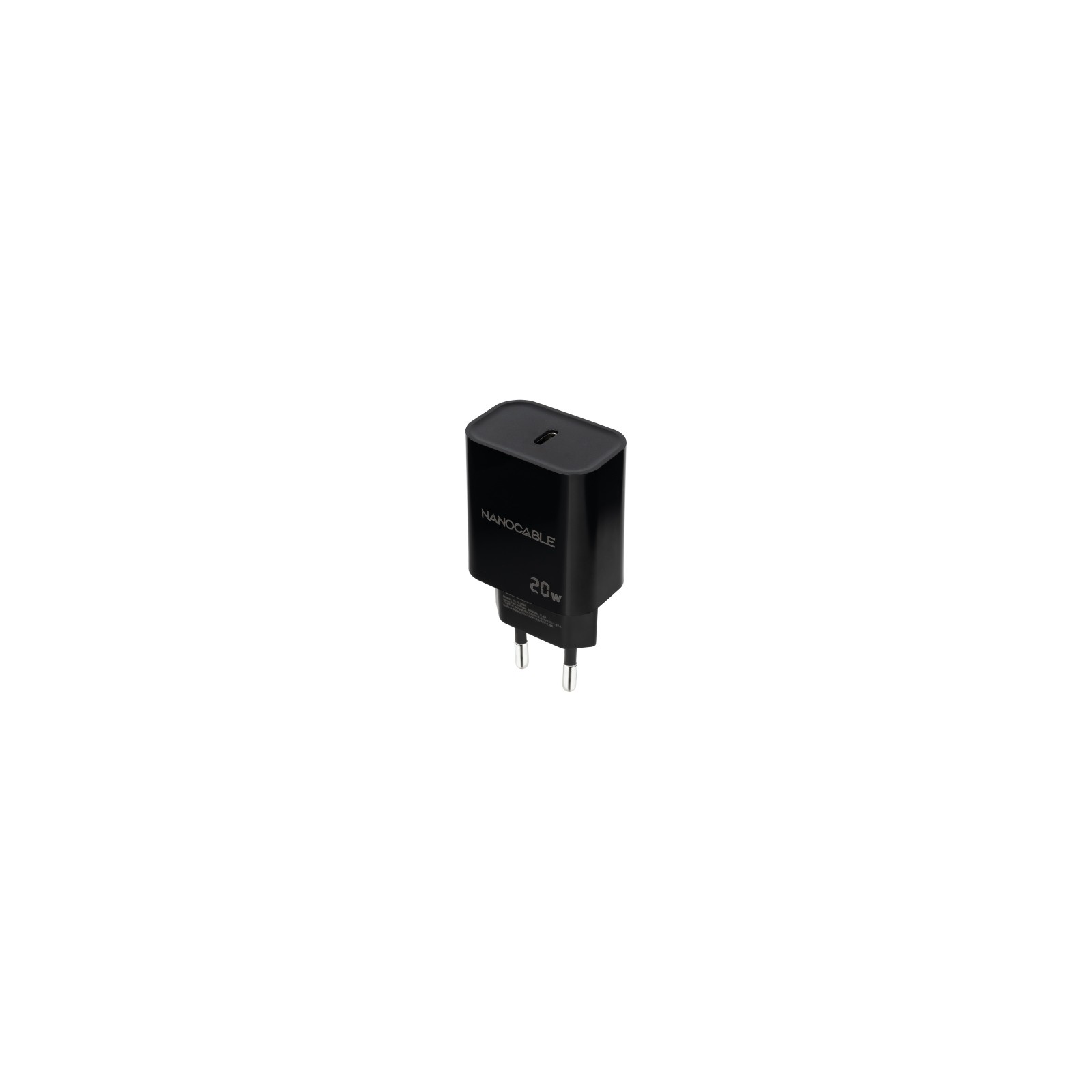 Cargador de Pared 20W USB-C Negro Cargador de Pared 20W USB-C Negro