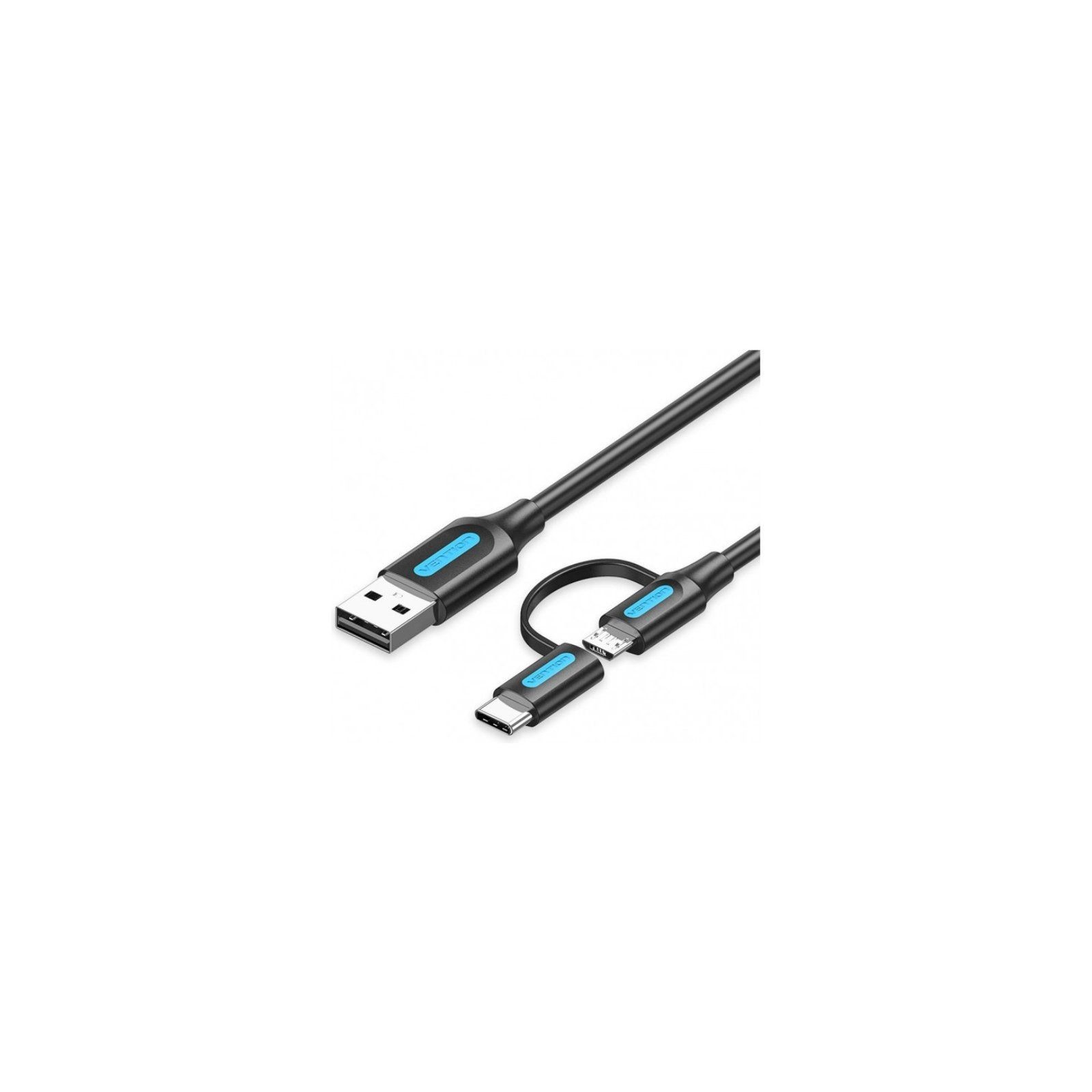 Cable USB 2.0 A/m a Micro USB/m y USB-C/m 0.5 M Cable USB 2.0 A/m a Micro USB/m y USB-C/m 0.5 M