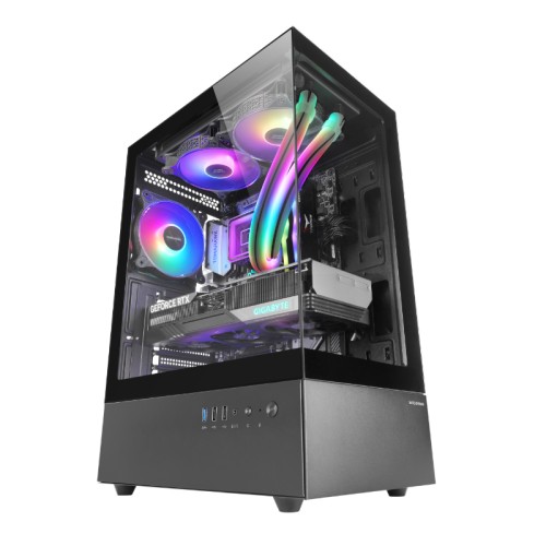 Caja Semitorre ATX MC-XO FRGB Negro Mars Gaming