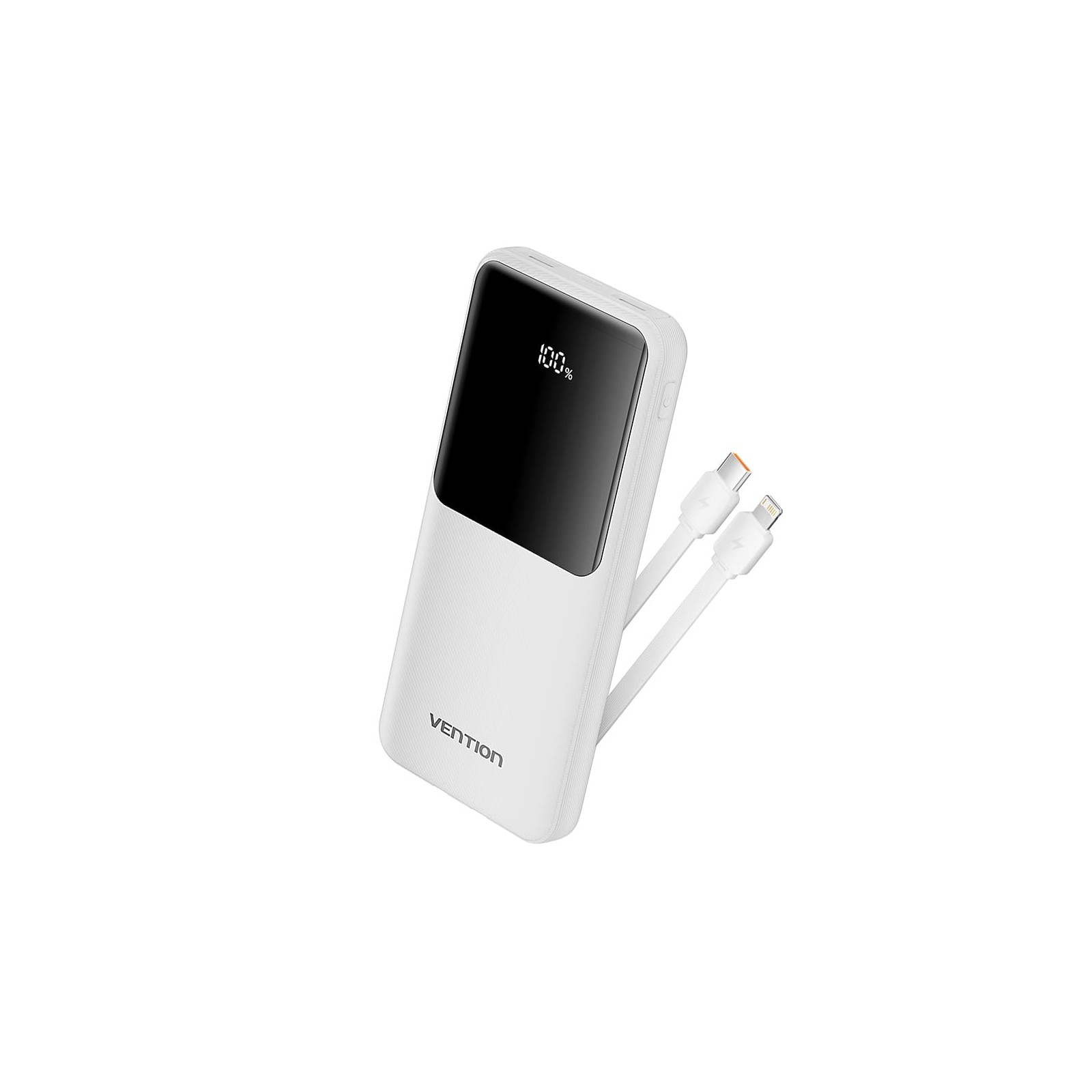 10000mAh 22.5W Power Bank with Cable White Vention 10000mAh 22.5W Power Bank with Cable White Vention