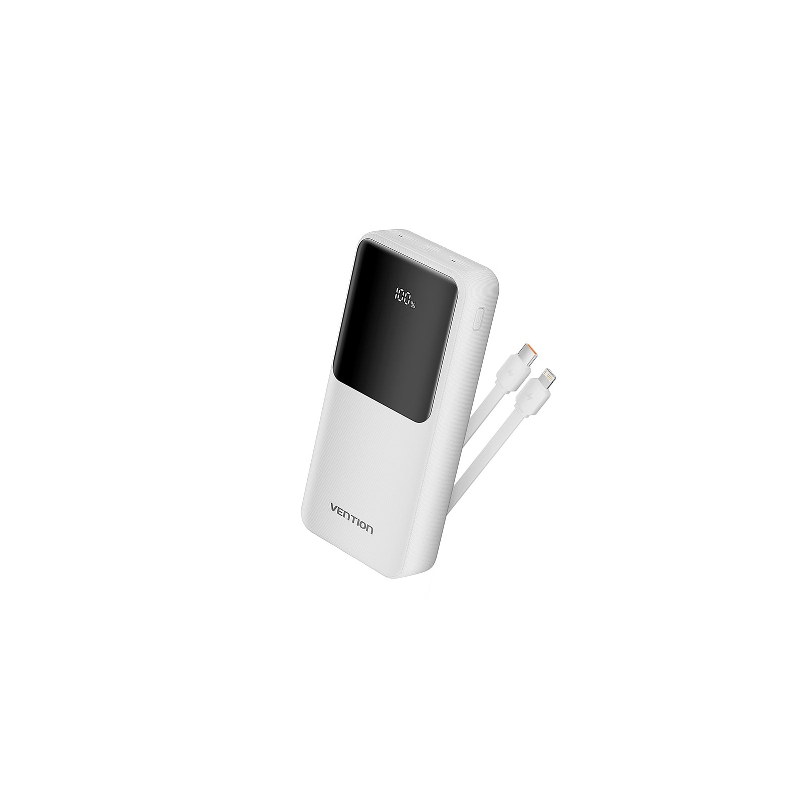 20000mAh Power Bank 22.5W with USB-C and Lightning Cable White Vention 20000mAh Power Bank 22.5W with USB-C and Lightning Cable White Vention