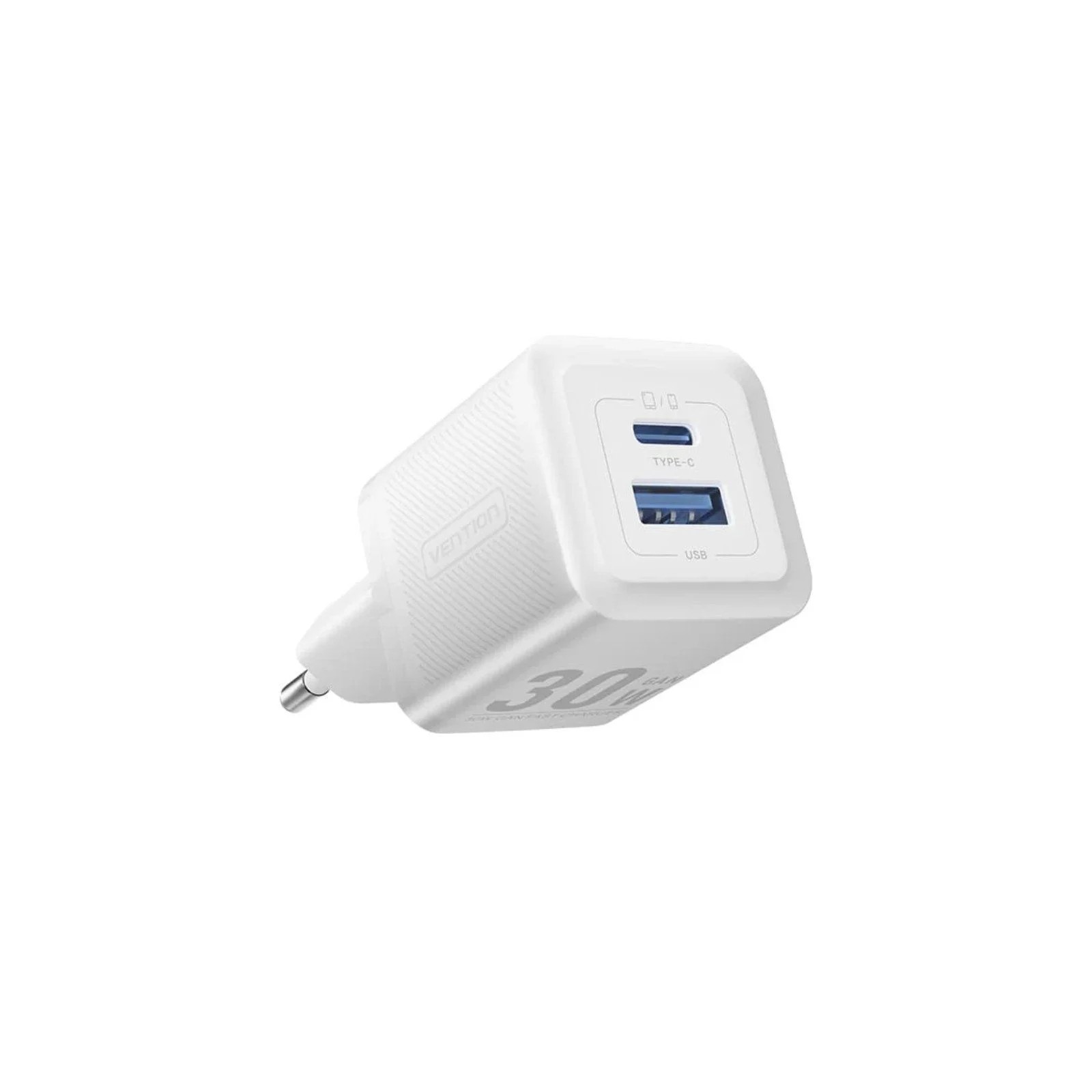 Cargador de Pared Vention 30W - Carga Rápida Doble USB-C USB-A Cargador de Pared Vention 30W - Carga Rápida Doble USB-C USB-A