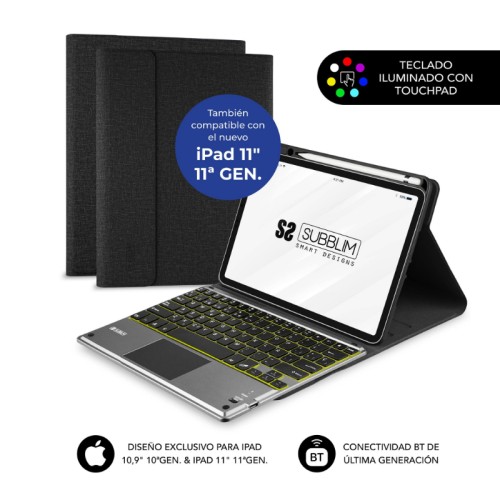 iPad Pro 10.9'' Folio Case 2025 with Keyboard Black