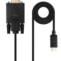 Conversor USB-C a VGA 1.8 M Negro Nanocable
