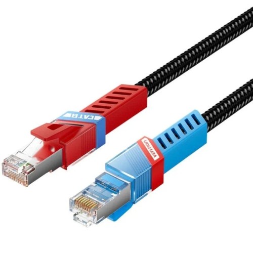 Cable De Red Latiguillo RJ45 Gaming Cat.8 SFTP 0.5 M Negro Vention