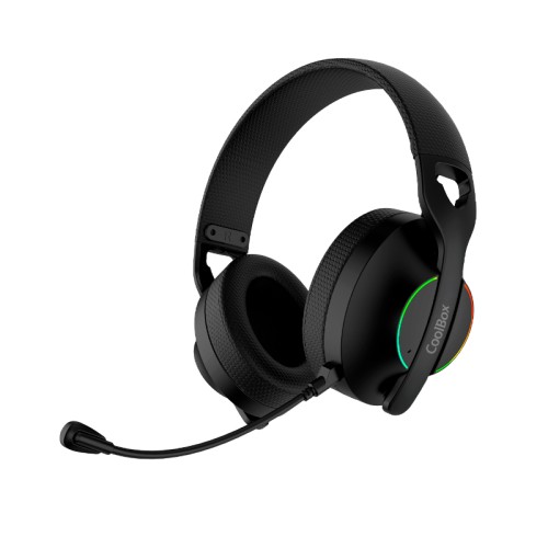 Bluetooth Headphones Microphone RGB Black Coolbox