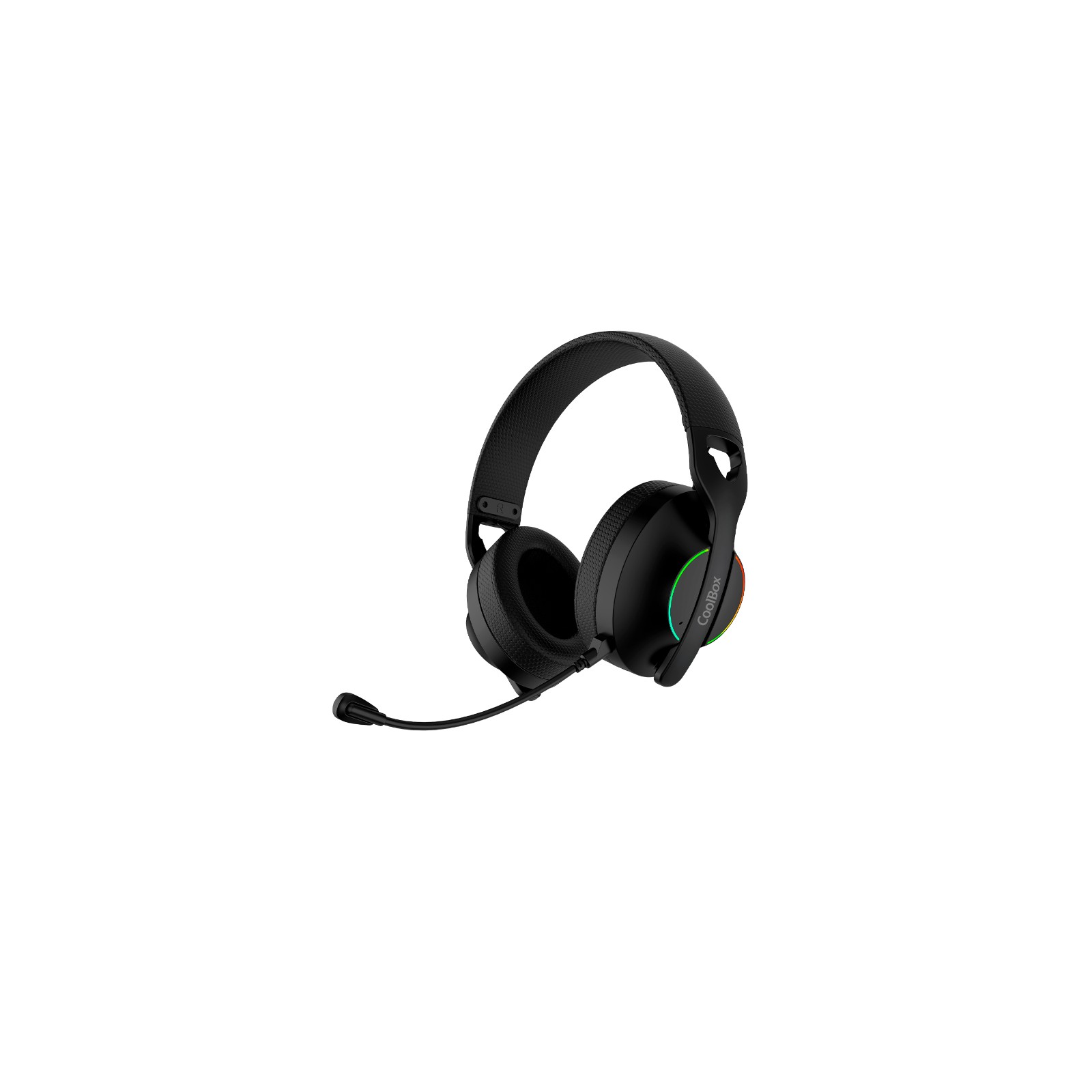 Auriculares Bluetooth Micrófono RGB Negro Coolbox
