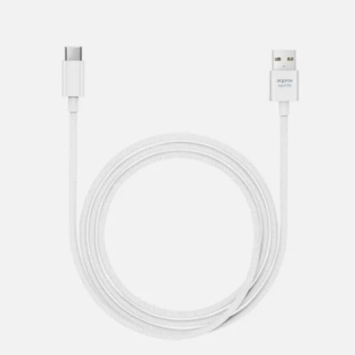 Cable USB A Type-C 1m Blanco Approx