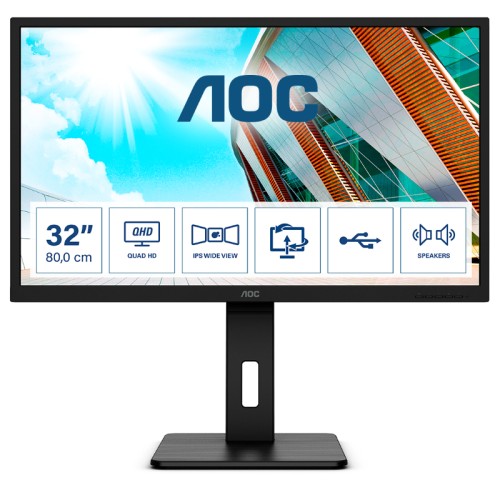 Monitor AOC Q32P2 para Juegos y Trabajo