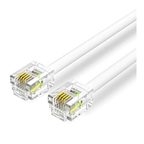 5M Telephone Cable 6P4C White Vention