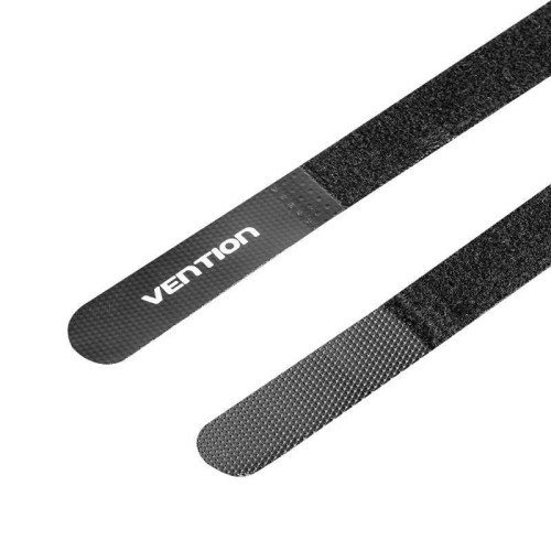 Flexible Cable Organizer 0.18M Pack of 10 Black Vention