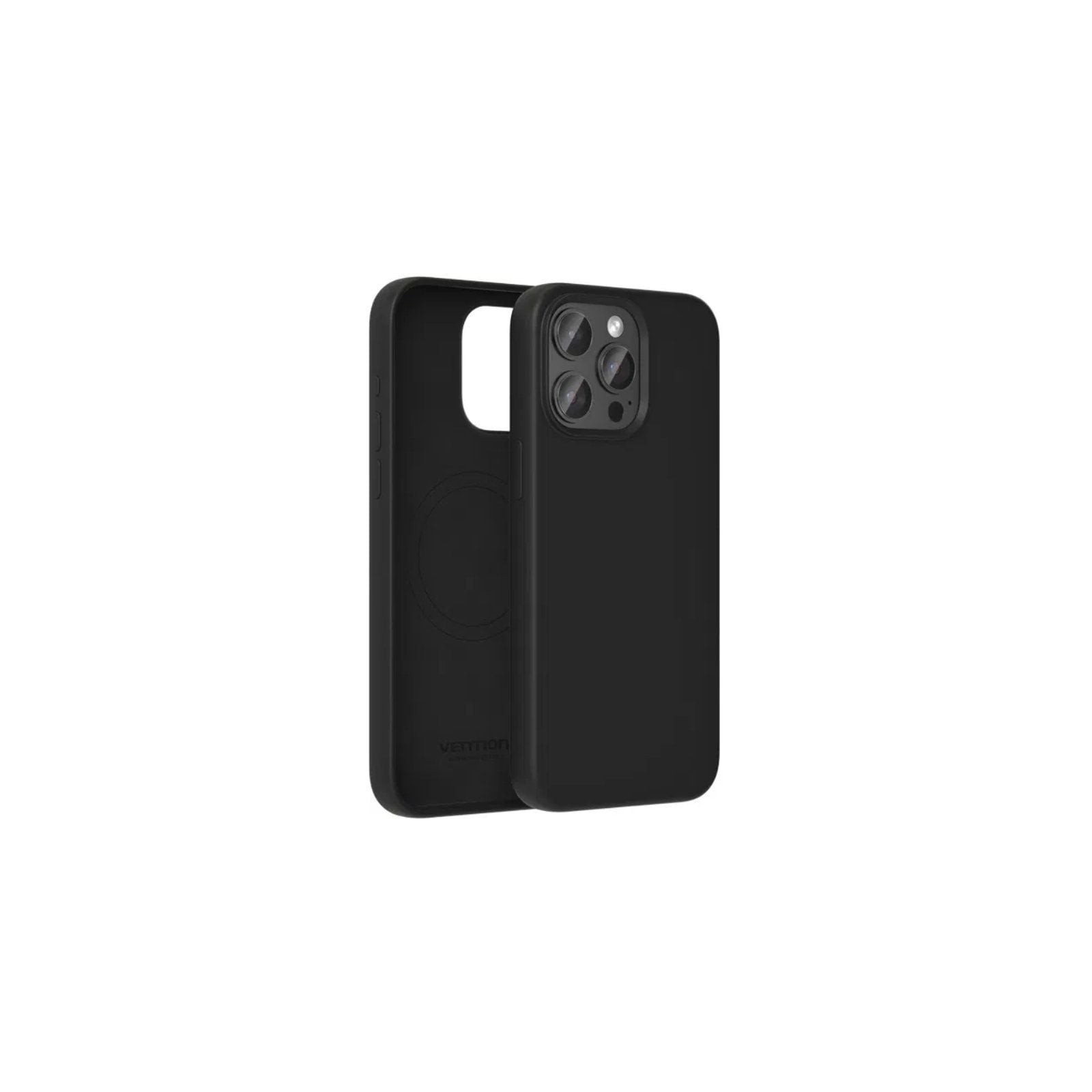 Funda de Silicona Magsafe para iPhone 15 Pro Max Negra Vention Funda de Silicona Magsafe para iPhone 15 Pro Max Negra Vention