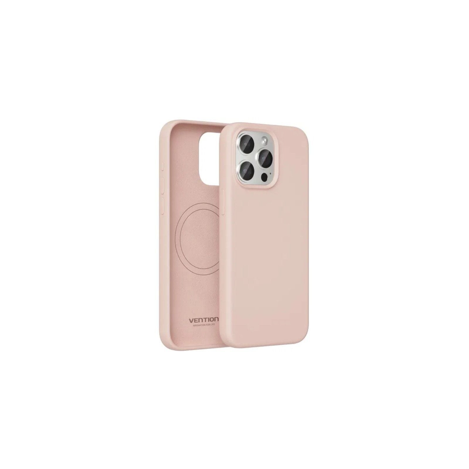Funda de Silicona Magsafe para iPhone 15 Rosa Vention Funda de Silicona Magsafe para iPhone 15 Rosa Vention