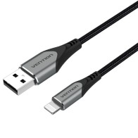 0.5m Gray USB A to Lightning Cable