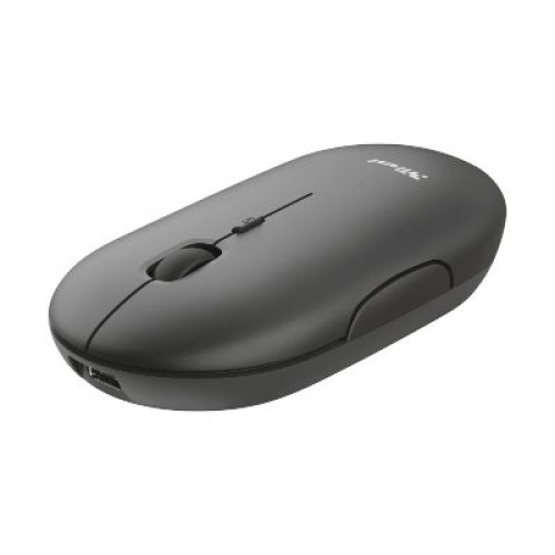 Ratón Óptico Wireless Recargable Puck Negro Trust