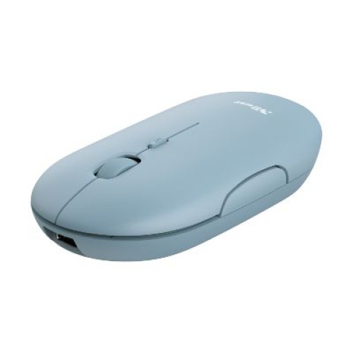 Ratón Óptico Inalámbrico Recargable Puck Azul Trust