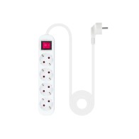 Regleta Protectora 4 Tomas Con Interruptor Blanco Nanocable