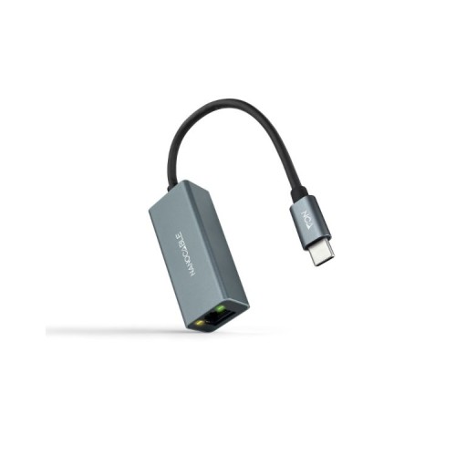 Conversor Usb-c A Ethernet Gigabit 10/100/1000 15cm Gris Nanocable