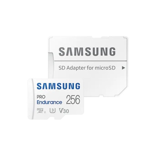 Tarjeta Micro SD 256 GB Pro Endurance con Adaptador Clase 10 Samsung