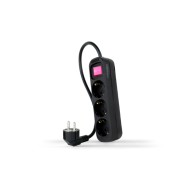 Nanocable Power Strip 3 Outlets Black