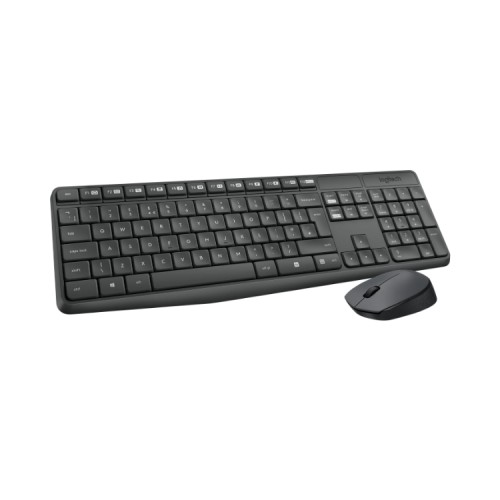 Teclado y Ratón Inalámbrico Logitech Mk235 Negro