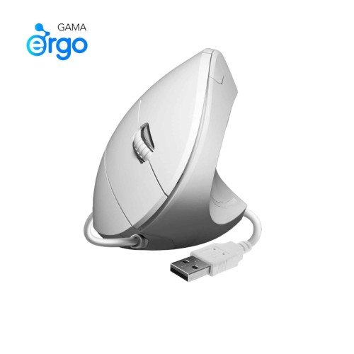 Wireless Dual Glide Vertical Ergo Mouse White
