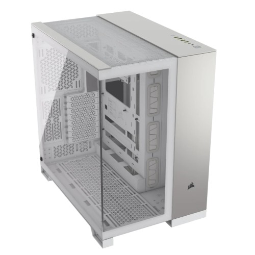 Caja Semitorre ATX 6500X TG Blanca Gris Satinado Aluminum Corsair