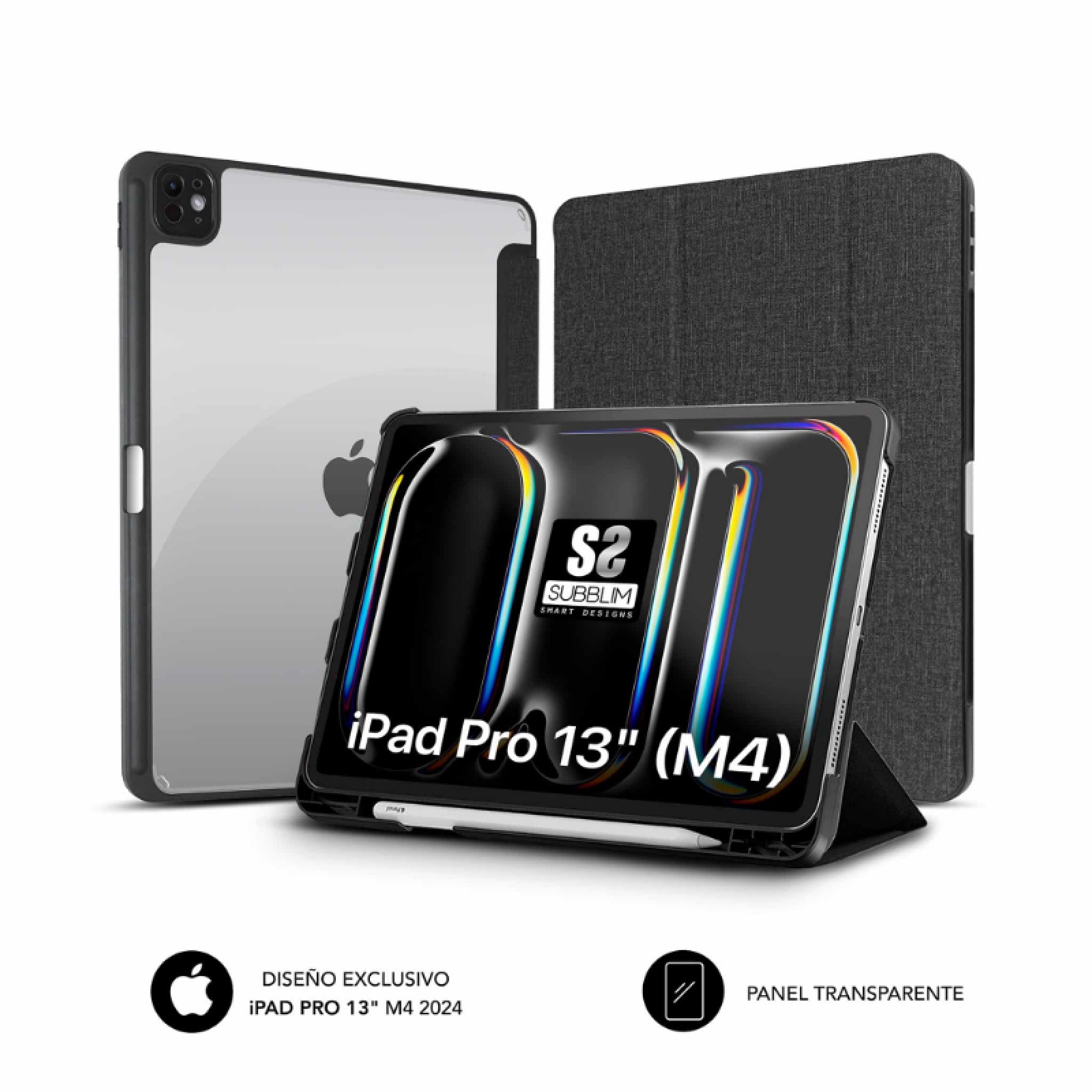 Funda Negra Subblim para iPad Pro 12.9'' 2024 Funda Negra Subblim para iPad Pro 12.9'' 2024