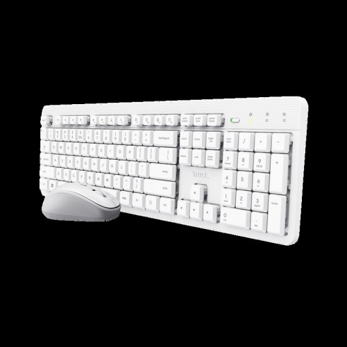 Kit Teclado + Ratón Wireless Silencioso Ody II Blanco Trust